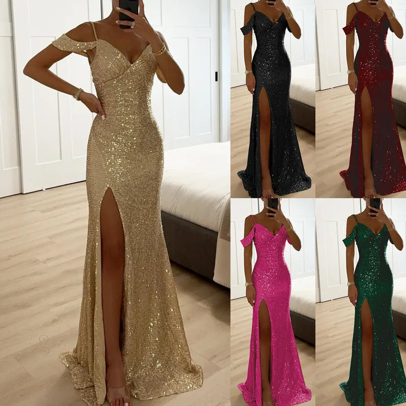 Glittery dress evening wear