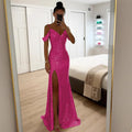 Glittery dress evening wear